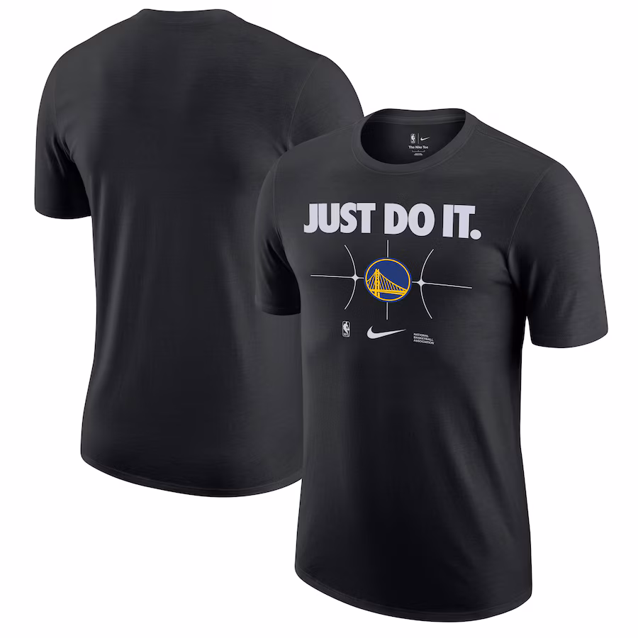 Men's Golden State Warriors Nike Black Just Do It T-Shirt - Ujersey