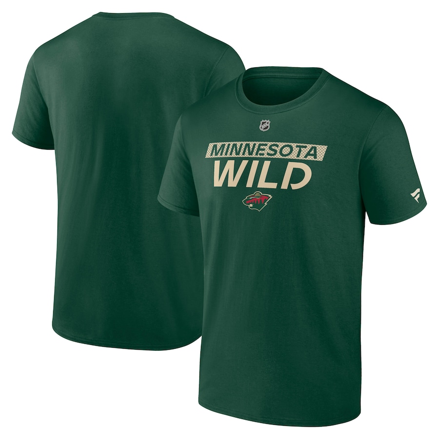 Men's Minnesota Wild Fanatics Green Authentic Pro Core Primary T-Shirt - Ujersey