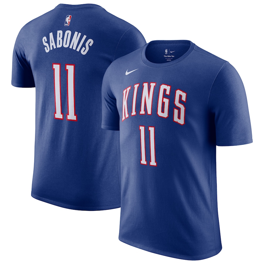 Men's Sacramento Kings Domantas Sabonis Nike Blue 2024/25 City Edition Name & Number T-Shirt - Ujersey