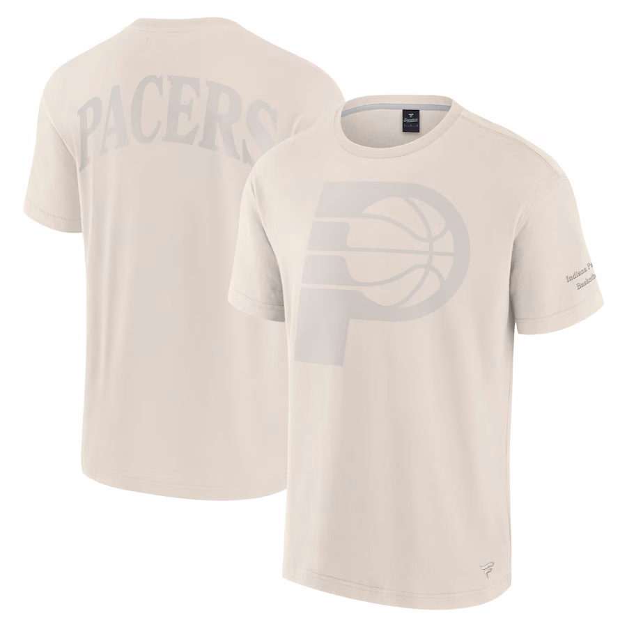 Men's Indiana Pacers Fanatics Cream Elements Iconic T-Shirt - Ujersey
