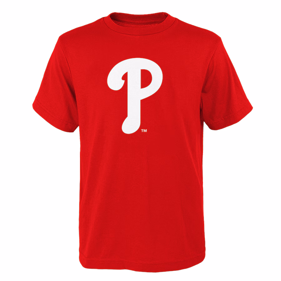 Youth Philadelphia Phillies Red Logo Primary Team T-Shirt - Ujersey