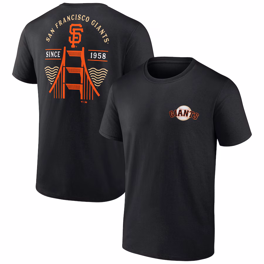 Men's San Francisco Giants Black Bring It Bridge T-Shirt - Ujersey