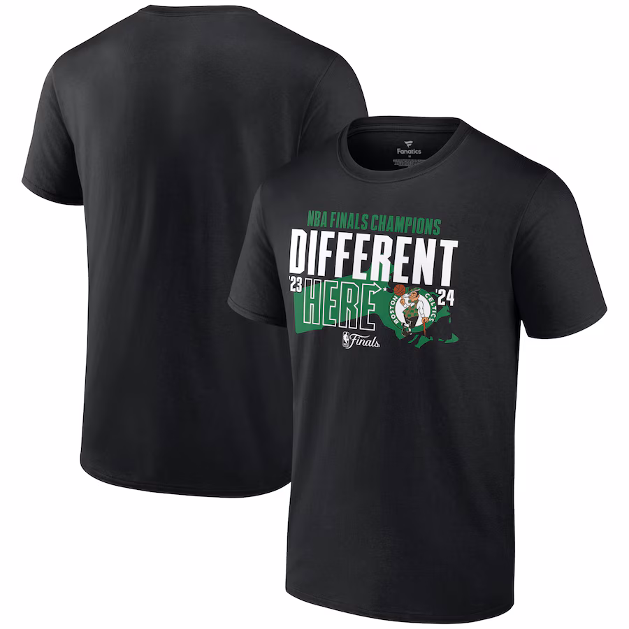 Men's Boston Celtics Fanatics Black 2024 NBA Finals Champions Outlet Pass Hometown Originals T-Shirt - Ujersey