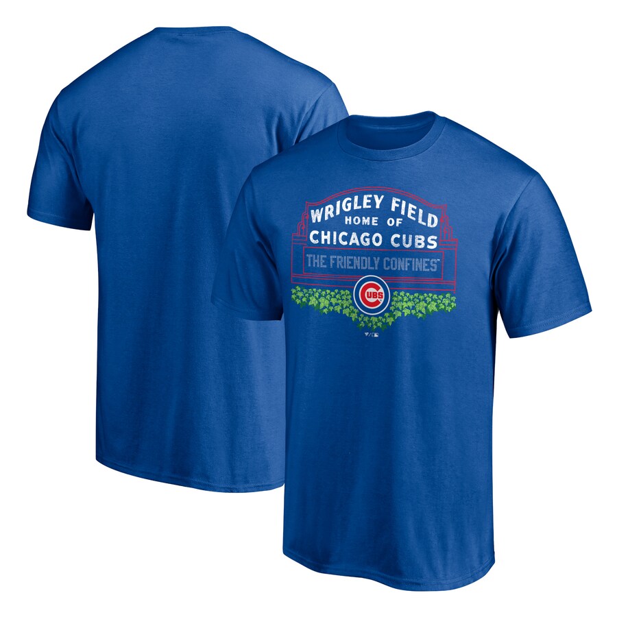 Men's Chicago Cubs Royal Wrigley Field Long Ball T-Shirt - Ujersey