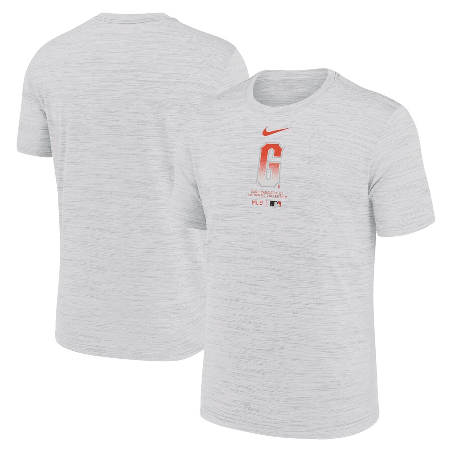 Men's San Francisco Giants Nike White City Connect Authentic Collection Practice Velocity Performance T-Shirt - Ujersey