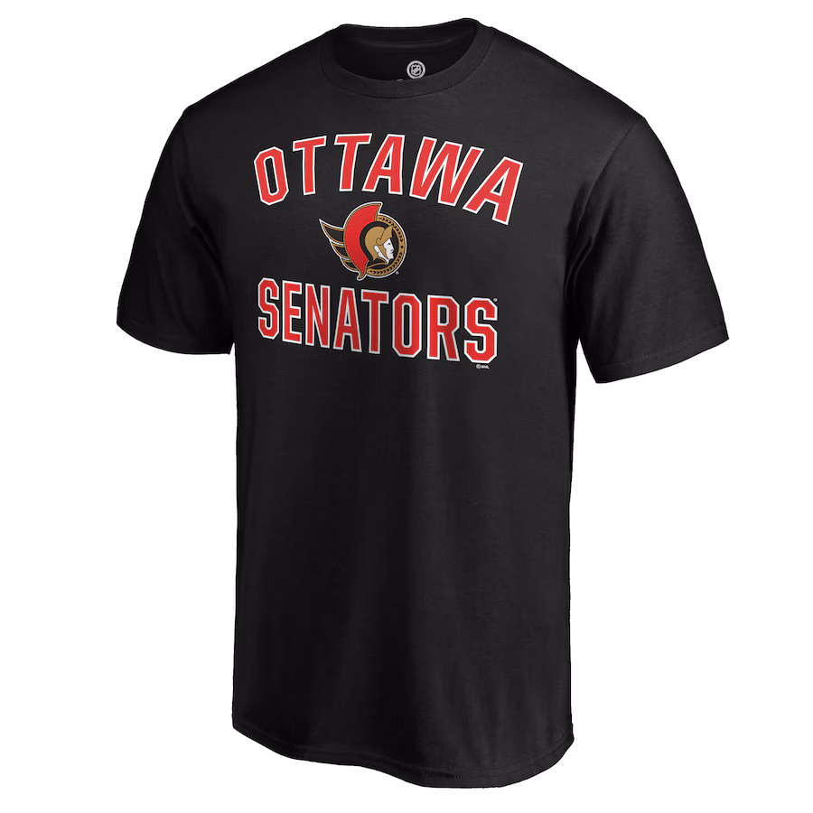 Men's Ottawa Senators Black Victory Arch T-Shirt - Ujersey