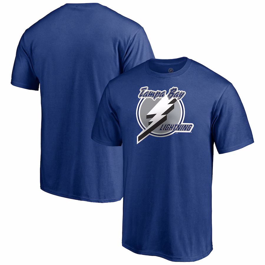 Men's Tampa Bay Lightning Blue Primary Logo T-Shirt - Ujersey