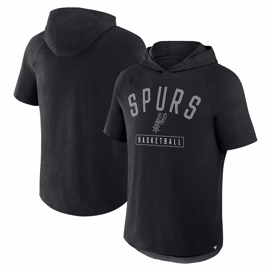 Men's San Antonio Spurs Fanatics Black Pass Legend Hooded T-Shirt - Ujersey