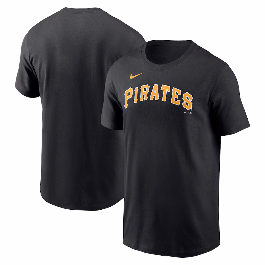 Men's Pittsburgh Pirates Nike Black Fuse Wordmark T-Shirt - Ujersey