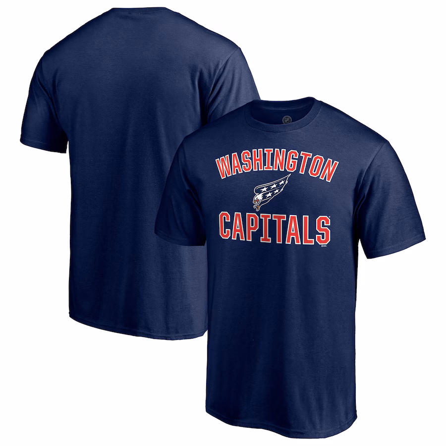 Men's Washington Capitals Navy Special Edition Victory Arch T-Shirt - Ujersey