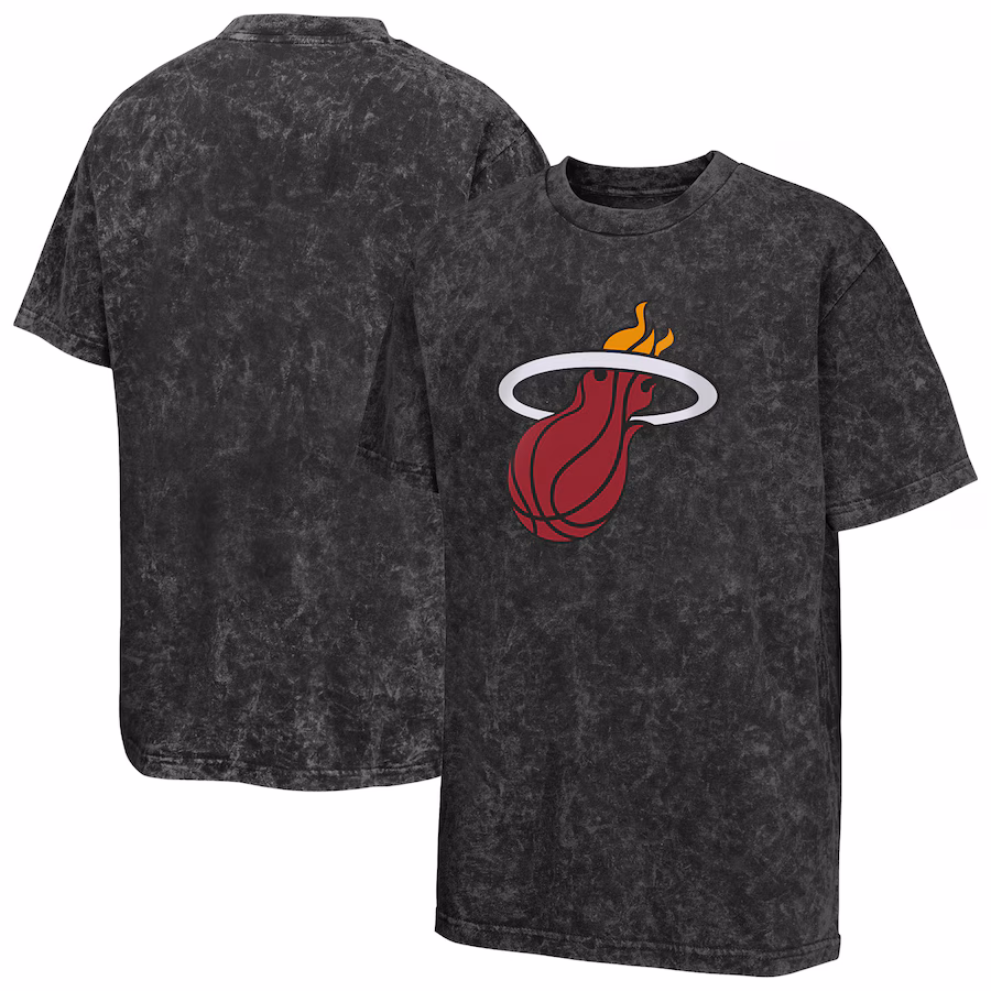 Youth Miami Heat  Black Rugged Defense T-Shirt - Ujersey