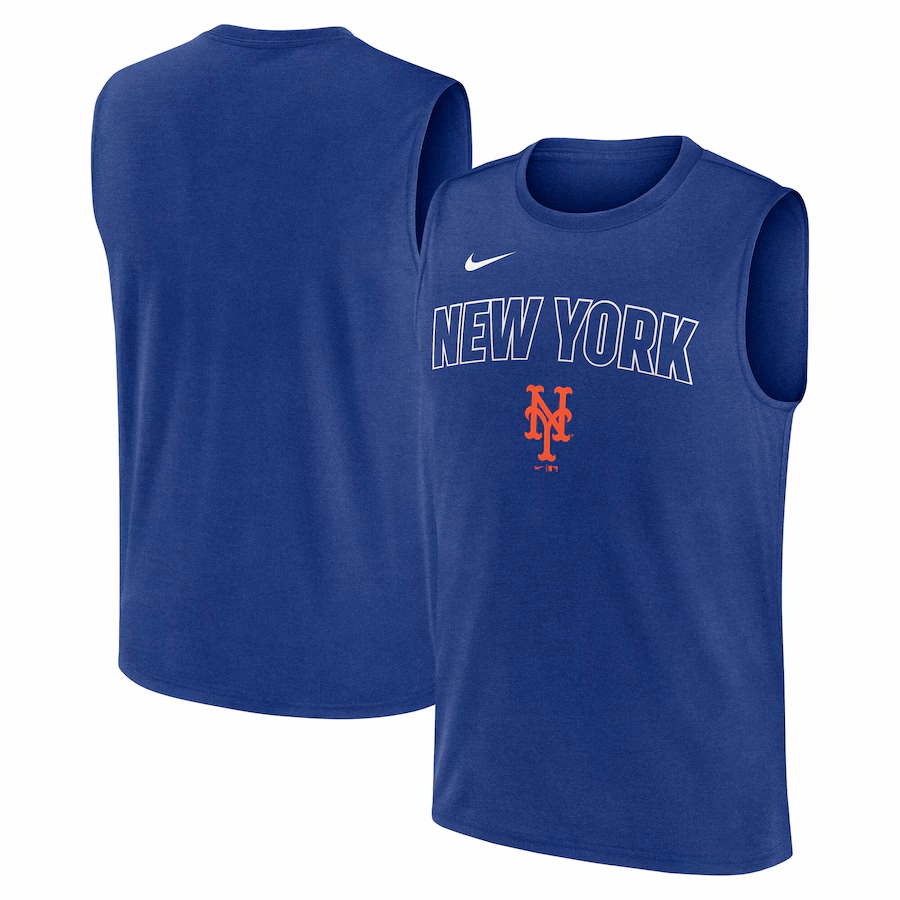 Men's New York Mets Nike Royal Knockout Performance Muscle Tank Top - Ujersey