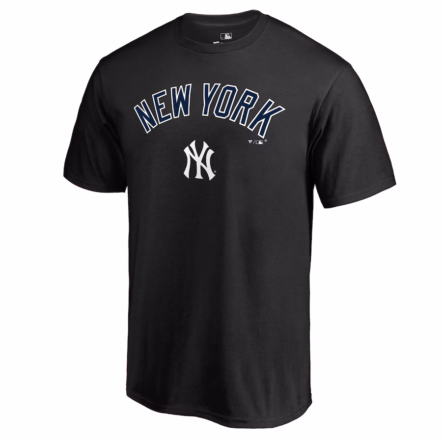 Men's New York Yankees Black Team Lockup T-Shirt - Ujersey