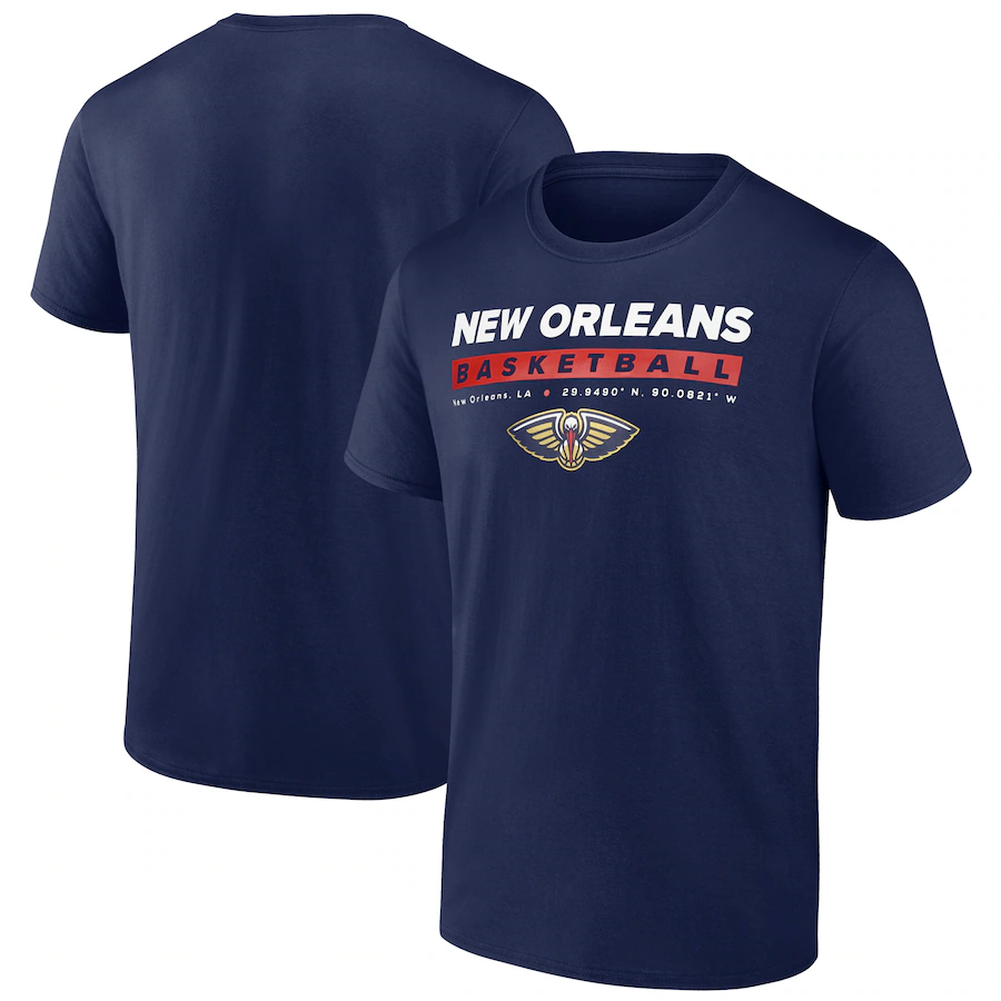 Men's New Orleans Pelicans  Fanatics Navy Location Just Net T-Shirt - Ujersey