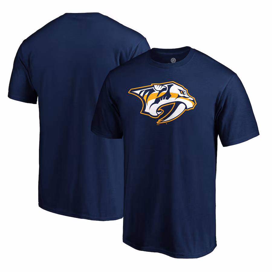Men's Nashville Predators Navy Primary Logo Team T-Shirt - Ujersey