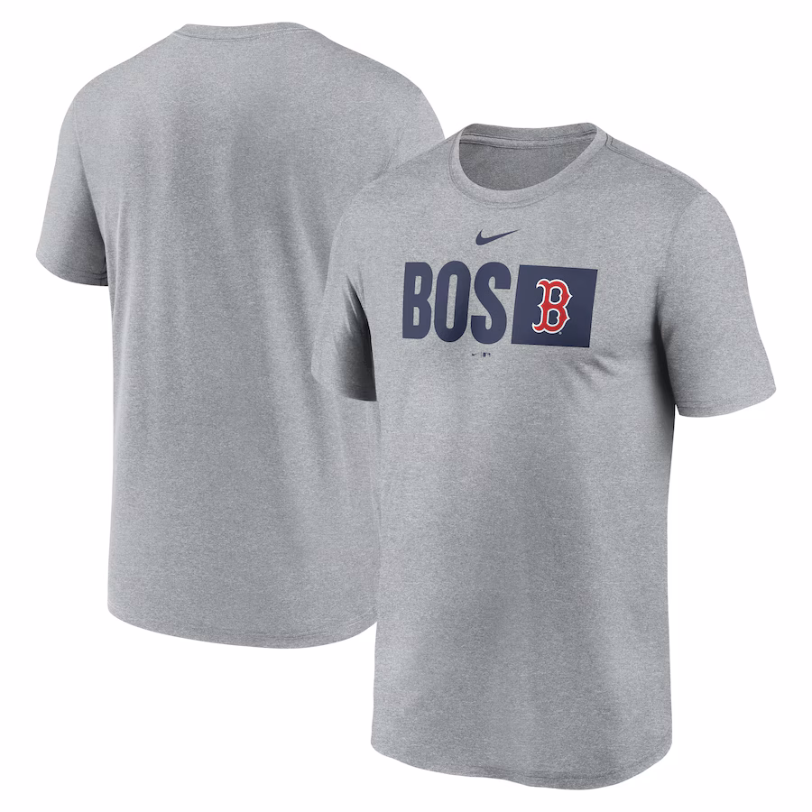 Men's Boston Red Sox Nike Heather Gray Tricode Legend T-Shirt - Ujersey