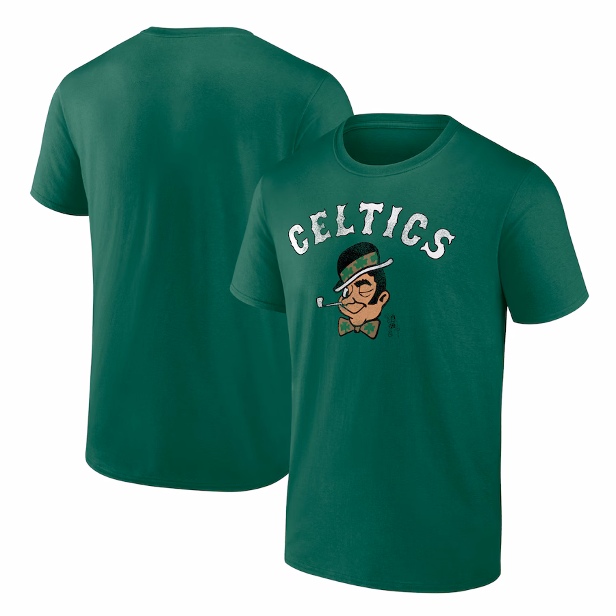 Men's Boston Celtics Kelly Green Push Ahead T-Shirt - Ujersey
