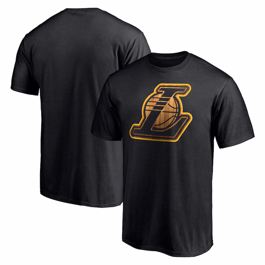 Men's Los Angeles Lakers  Black Hardwood T-Shirt - Ujersey
