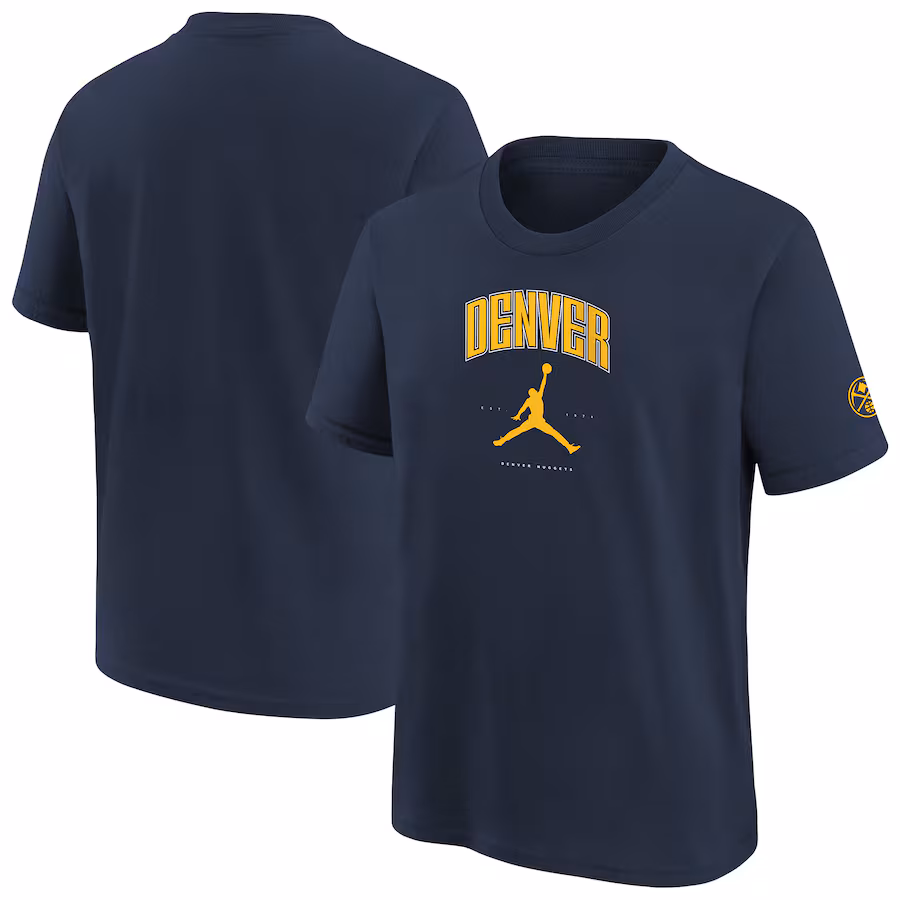 Youth Denver Nuggets Jordan Brand Navy Essential Cities T-Shirt - Ujersey