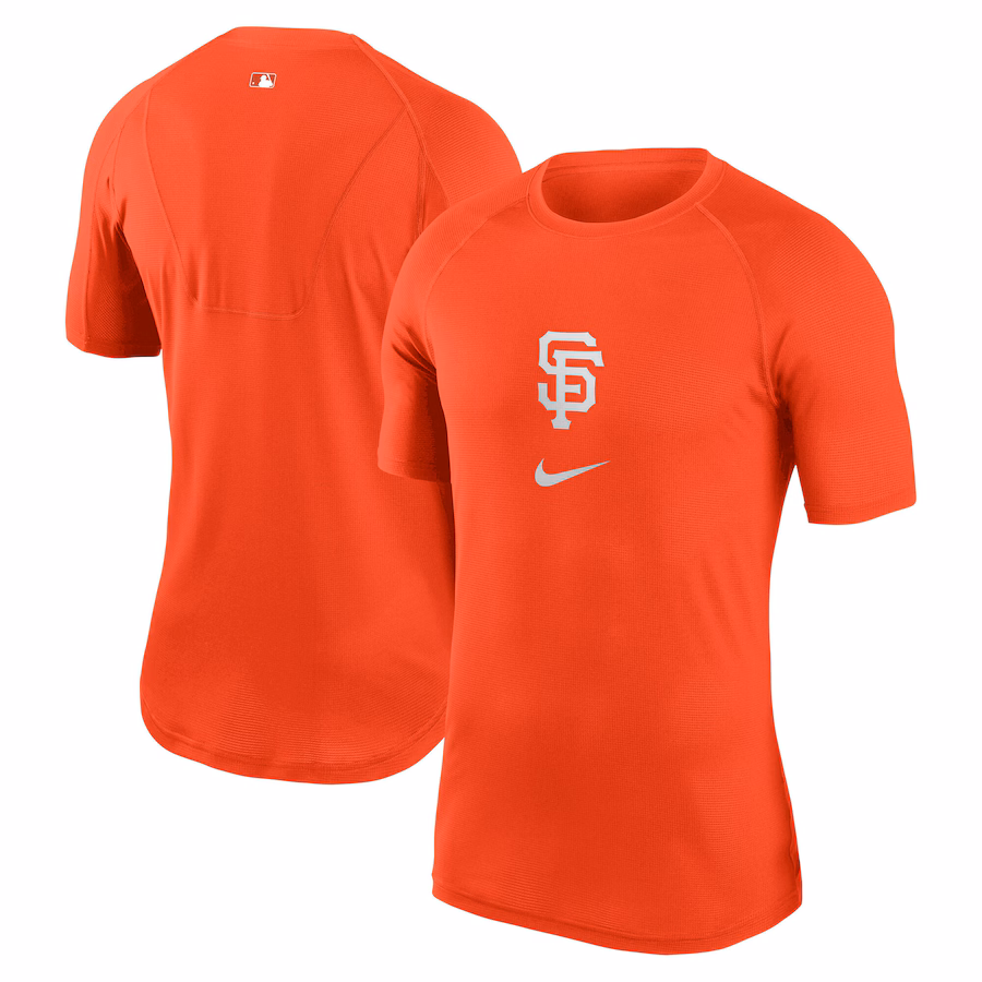 Men's San Francisco Giants Nike Orange City Connect Performance Raglan Base Layer Top - Ujersey