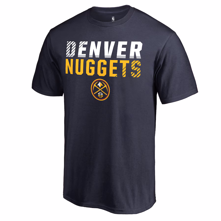 Men's Denver Nuggets Navy Fade Out T-Shirt - Ujersey