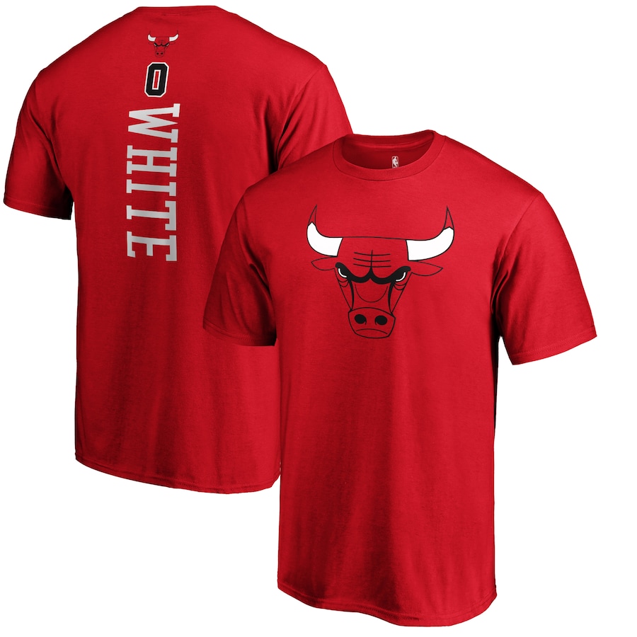 Men's Chicago Bulls Coby White Red Team Playmaker Name & Number T-Shirt - Ujersey