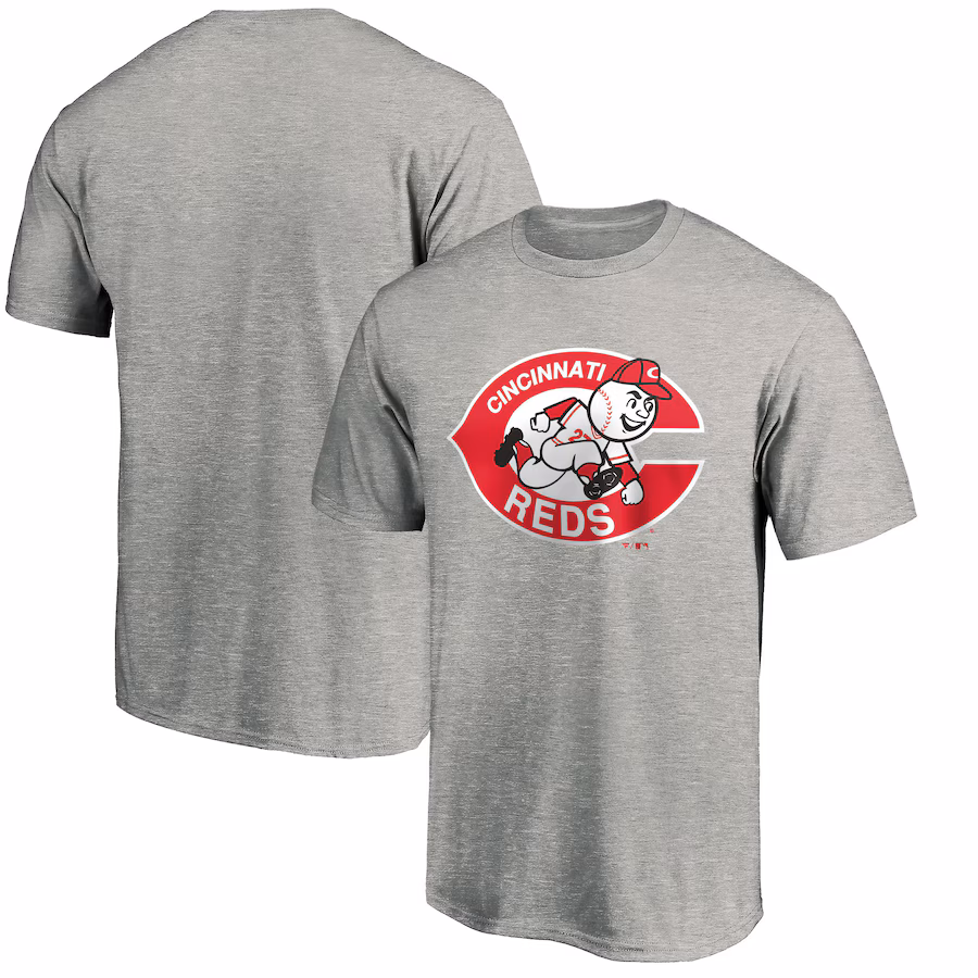 Men's Cincinnati Reds Heather Gray Cooperstown Collection Forbes T-Shirt - Ujersey
