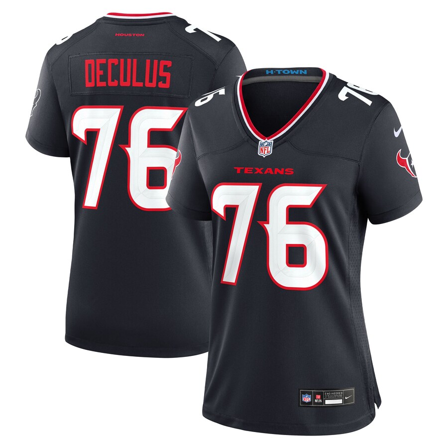 Women's Houston Texans Austin Deculus Nike Navy Team Game Jersey - Ujersey