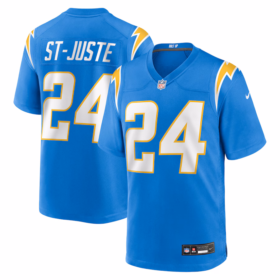 Men's Los Angeles Chargers Benjamin St-Juste Nike Powder Blue Team Game Jersey - Ujersey