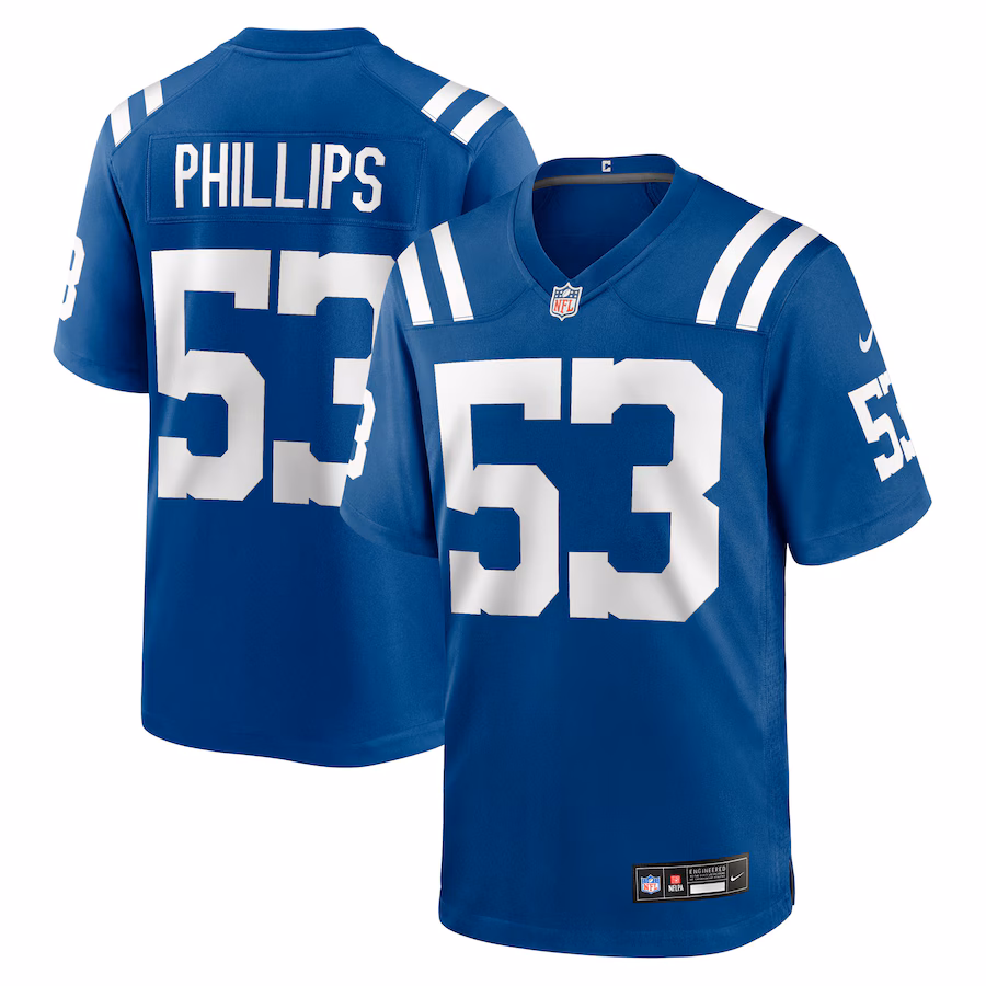 Men's Indianapolis Colts Jacob Phillips Nike Royal Team Game Jersey - Ujersey