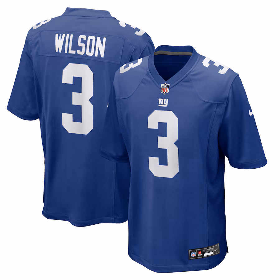 Men's New York Giants Russell Wilson Nike Royal Game Jersey - Ujersey