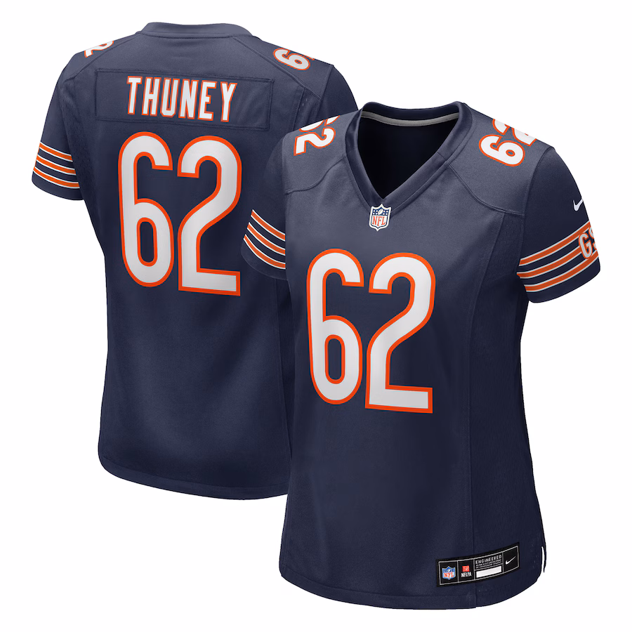 Women's Chicago Bears Joe Thuney Nike Navy Team Game Jersey - Ujersey
