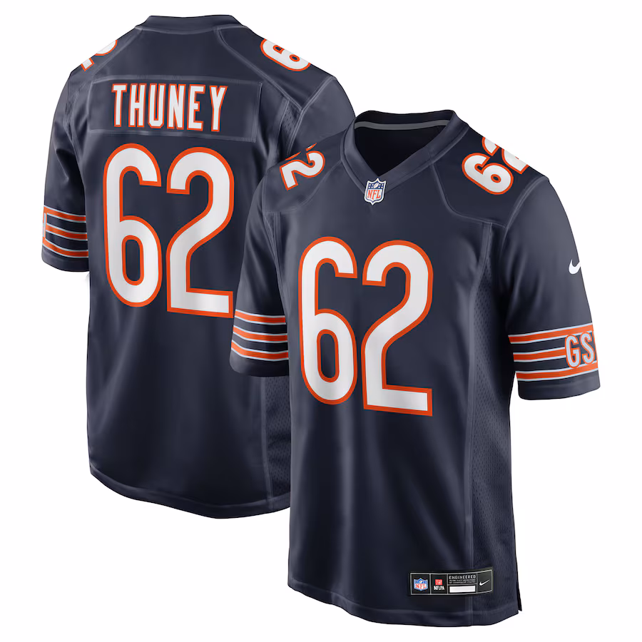 Men's Chicago Bears Joe Thuney Nike Navy Team Game Jersey - Ujersey