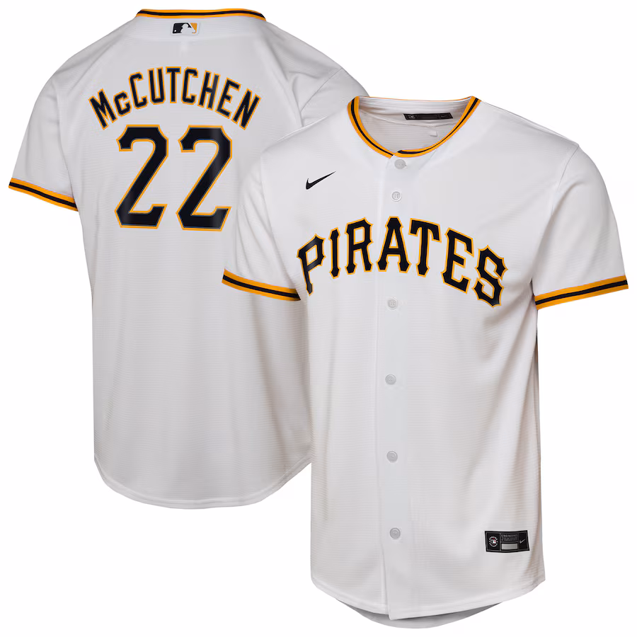 Youth Pittsburgh Pirates Andrew McCutchen Nike White Home Replica Player Jersey - Ujersey