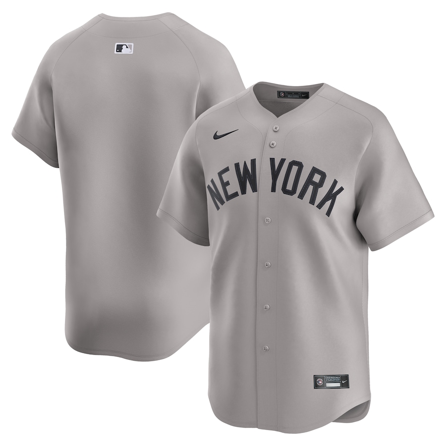 Men's New York Yankees Nike Gray Road Limited Jersey - Ujersey