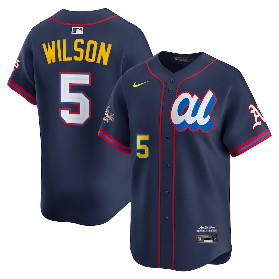 Men's American League Jacob Wilson Nike Navy 2025 All-Star Edition Limited Player Jersey - Ujersey