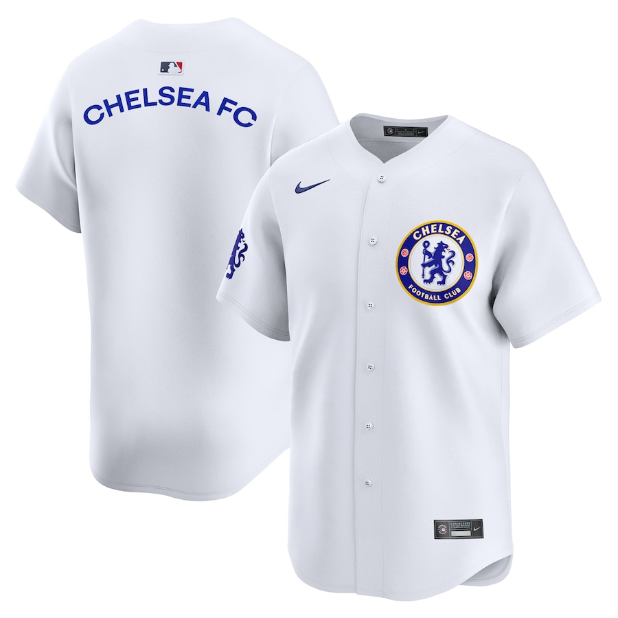 Men's Chelsea Nike White 2025 Soccer x MLB Limited Jersey - Ujersey