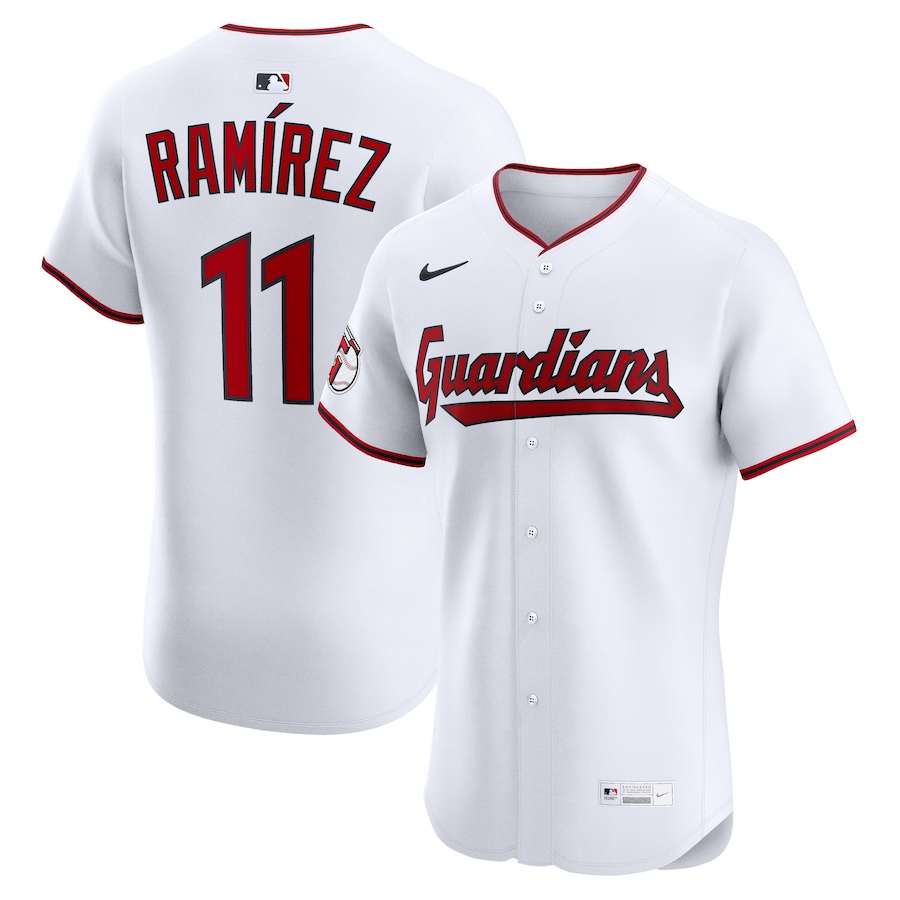 Men's Cleveland Guardians José Ramírez Nike White Home Elite Jersey - Ujersey