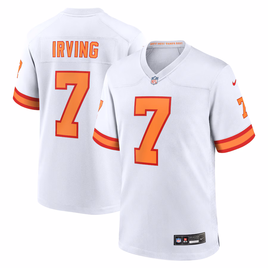 Men's '76 Tampa Bay Buccaneers Bucky Irving Nike White Game Jersey - Ujersey