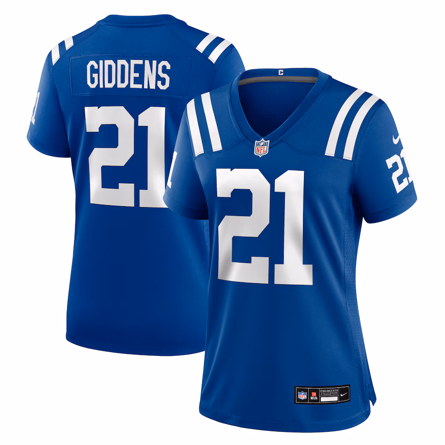 Women's Indianapolis Colts DJ Giddens Nike Royal Team Game Jersey - Ujersey