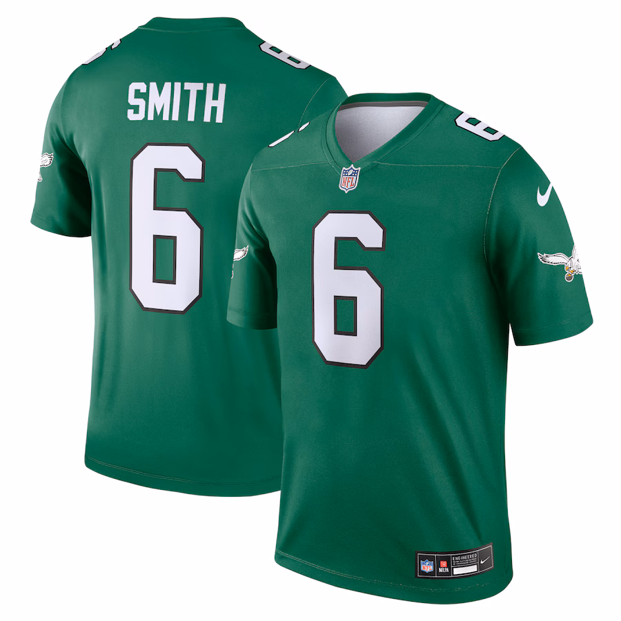 Men's Philadelphia Eagles DeVonta Smith Nike Kelly Green Legend Player Performance Top - Ujersey