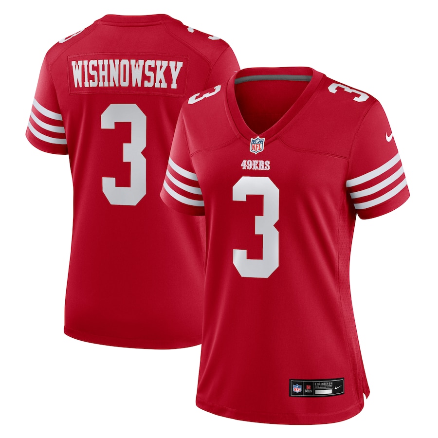 Women's San Francisco 49ers Mitch Wishnowsky Nike Scarlet Team Game Jersey - Ujersey