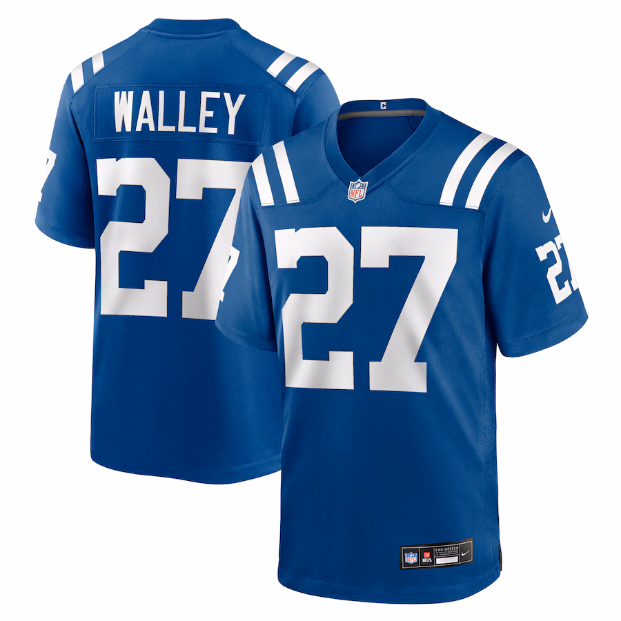 Men's Indianapolis Colts Justin Walley Nike Royal Team Game Jersey - Ujersey