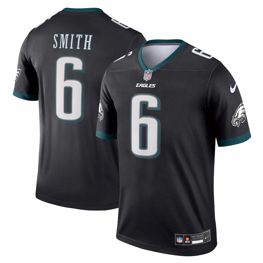 Men's Philadelphia Eagles DeVonta Smith Nike Black Legend Player Performance Top - Ujersey