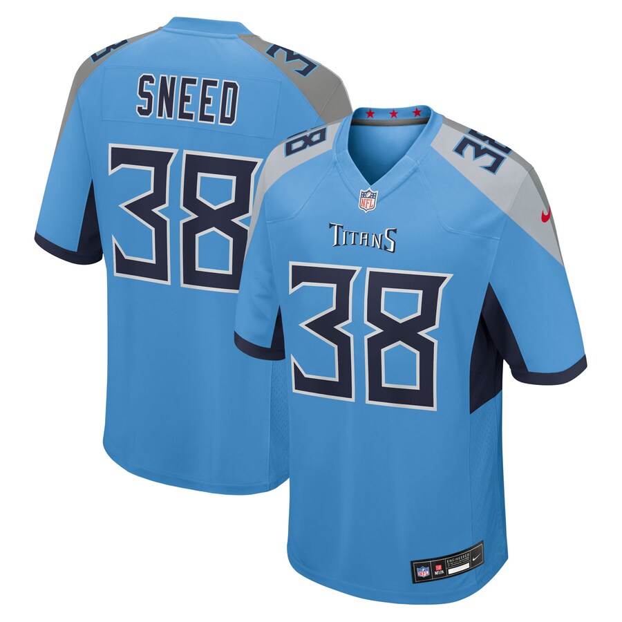 Men's Tennessee Titans L'Jarius Sneed Nike Light Blue Team Game Jersey - Ujersey