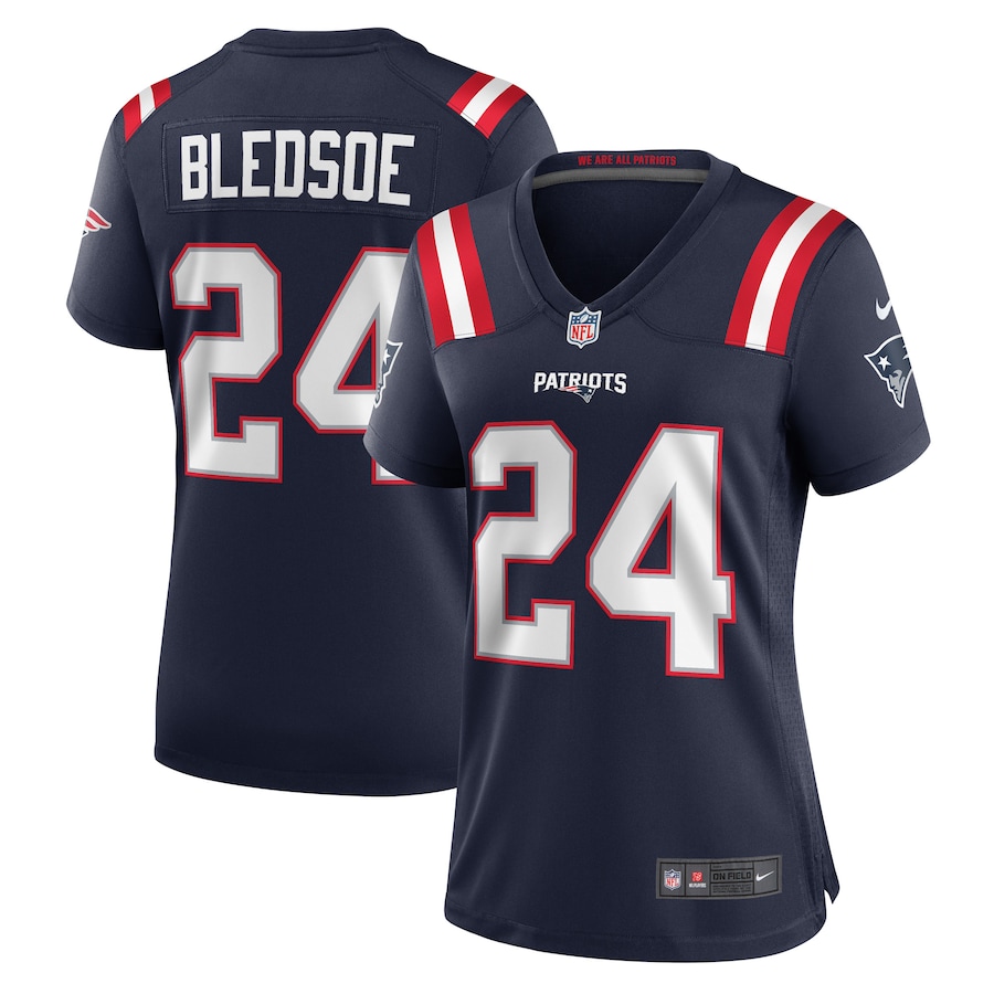 Women's New England Patriots Joshuah Bledsoe Nike Navy Game Jersey - Ujersey