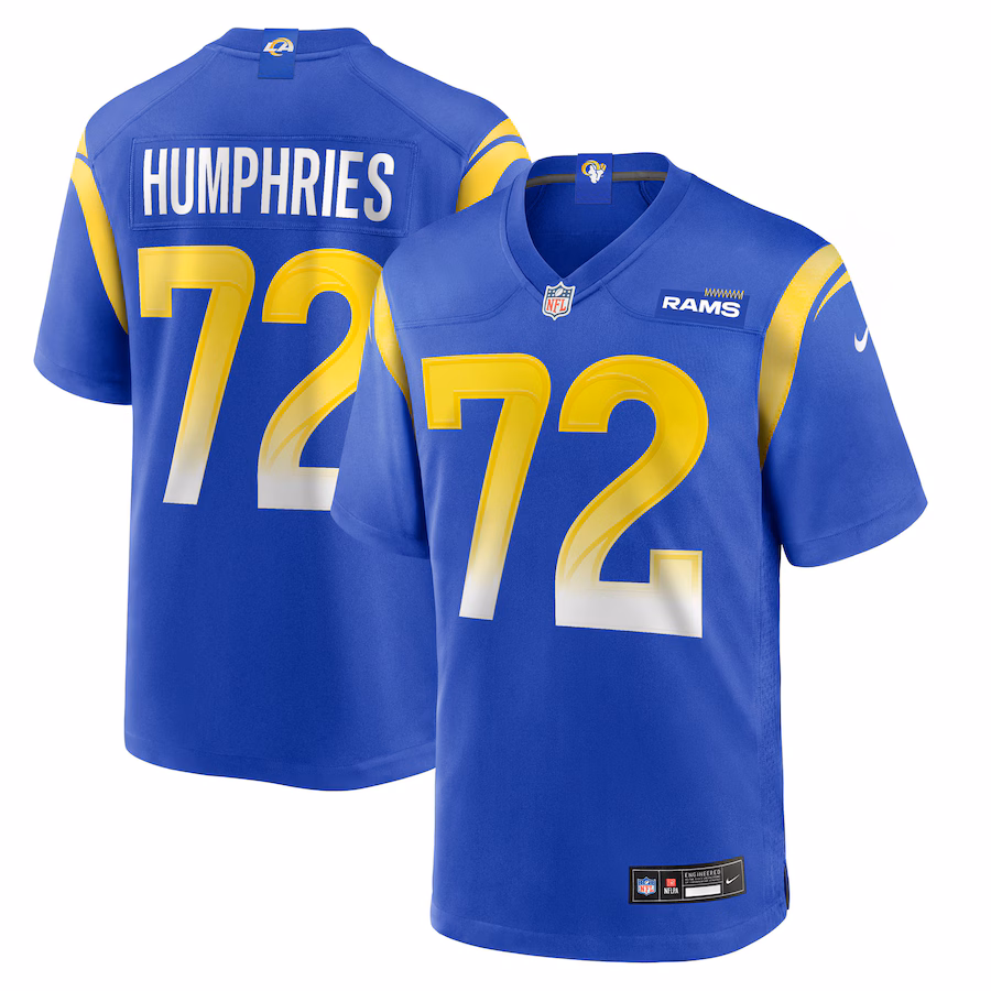 Men's Los Angeles Rams D.J. Humphries Nike Royal Team Game Jersey - Ujersey