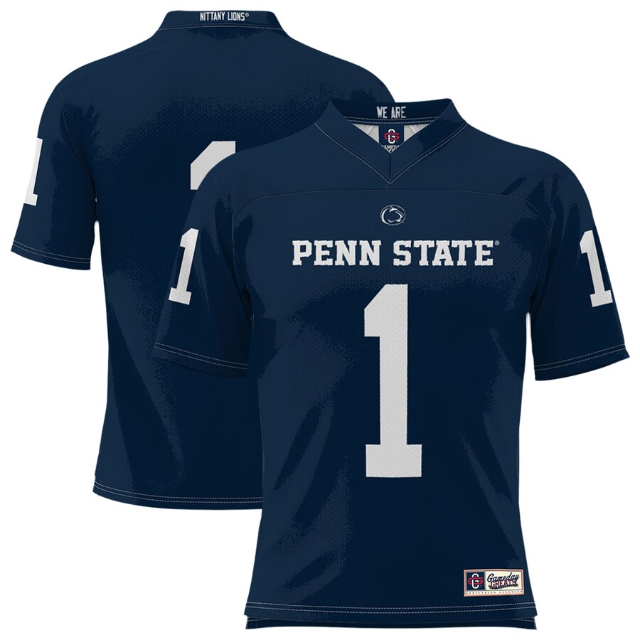 Unisex GameDay Greats #1 Navy Penn State Nittany Lions Lightweight Football Fashion Jersey - Ujersey