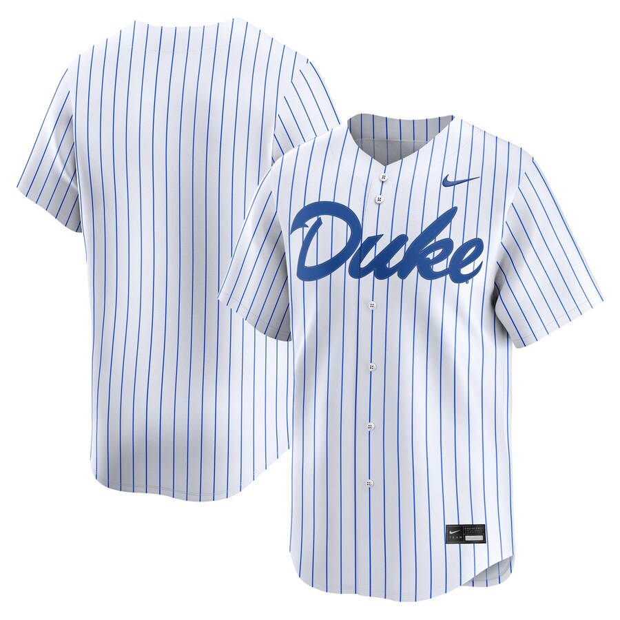 Men's Nike White Duke Blue Devils Home College Limited Baseball Jersey - Ujersey