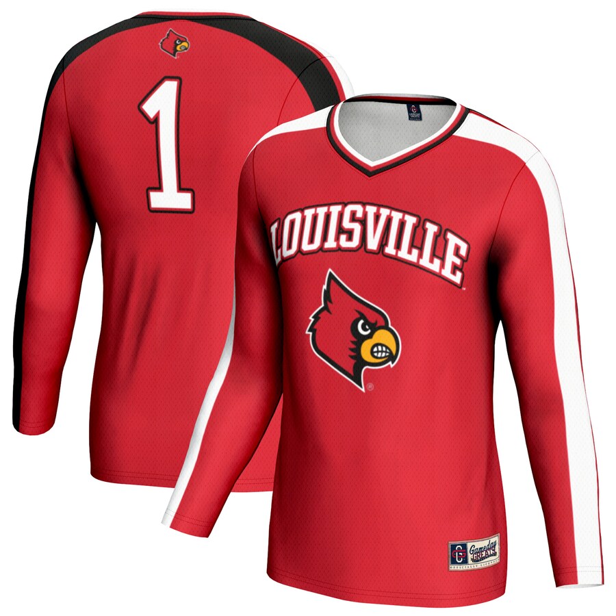 Youth GameDay Greats Red Louisville Cardinals #1 Lightweight Volleyball Fashion Jersey - Ujersey
